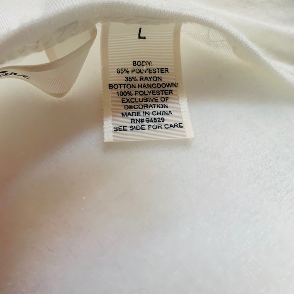 Women’s Poof! creme ruffle tank top - Picture 6 of 6